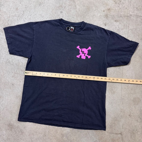 Y2K‎ Stussy International Tribe T Shirt Black Mens Large 2009 Pink Logo - Picture 5 of 6